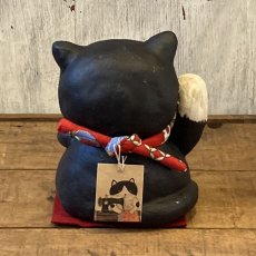 画像3: 招き猫右手挙げ・小判付　鯛前掛け (3)