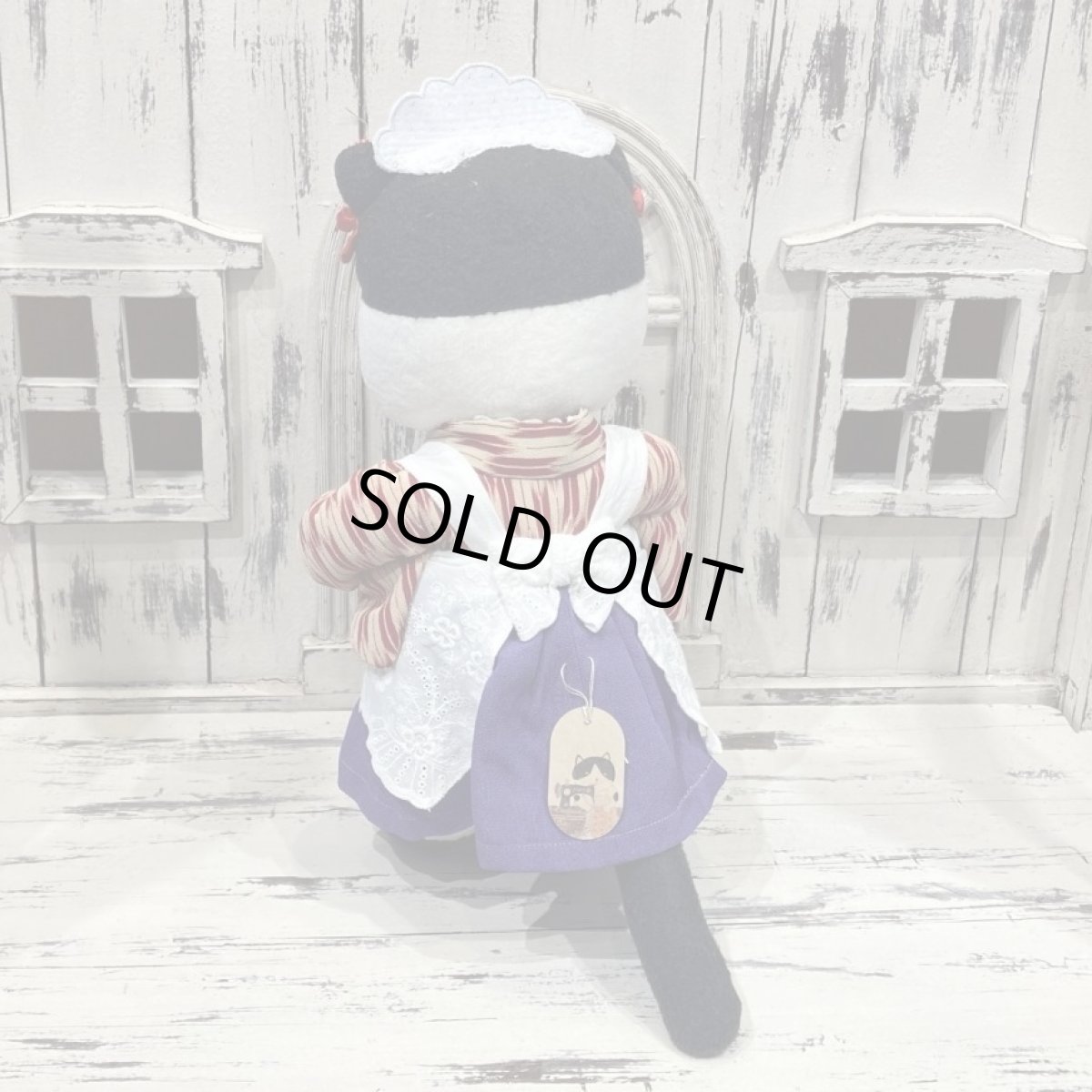 画像4: 〜当選者様専用〜なつかしこよみ2025  4月「喫茶こまち」白黒ねこ 矢絣の袴  (4)