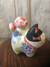 画像2: ねこはりこ　金魚「紫陽花」. (2)