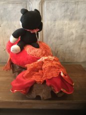 画像10: フリフリ金魚と招き猫「ようこそ」　台座付き (10)