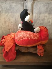 画像6: フリフリ金魚と招き猫「ようこそ」　台座付き (6)