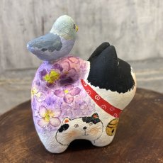 画像3: ねこはりこ　鳩のせ「紫陽花」※発送は6/13以降 (3)