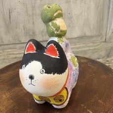 画像2: ねこはりこ　かえるのせ「紫陽花」※発送は6/13以降 (2)