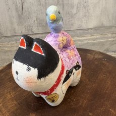 画像6: ねこはりこ　鳩のせ「紫陽花」※発送は6/13以降 (6)