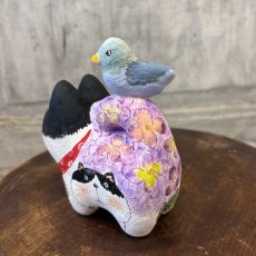 画像5: ねこはりこ　鳩のせ「紫陽花」※発送は6/13以降 (5)