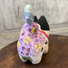 画像4: ねこはりこ　鳩のせ「紫陽花」※発送は6/13以降 (4)