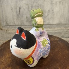 画像3: ねこはりこ　かえるのせ「紫陽花」※発送は6/13以降 (3)