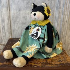 画像1: ぬいぐるみ　白黒ねこ　夏の思い出ワンピース　※発送は7/12以降 (1)
