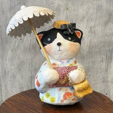 画像1: こねこねこ「おでかけ」レースの日傘　※発送は7/12以降 (1)
